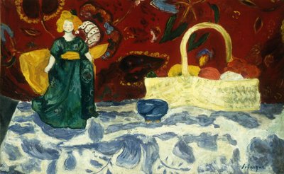 Stilleven met een Pop en Fruit door Henri Lebasque