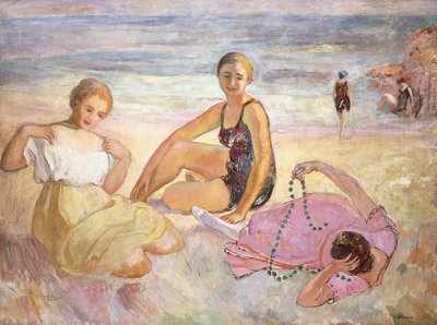 Drie Vrouwen op het Strand door Henri Lebasque