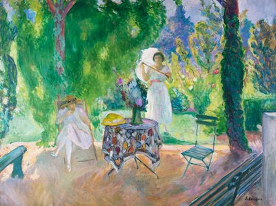 Twee vrouwen in een tuin in de zomer, c.1923 door Henri Lebasque