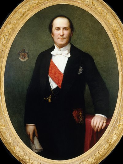 Portret van Georges-Eugène Baron Haussmann 1809-1891, ca. 1860 door Henri Lehmann