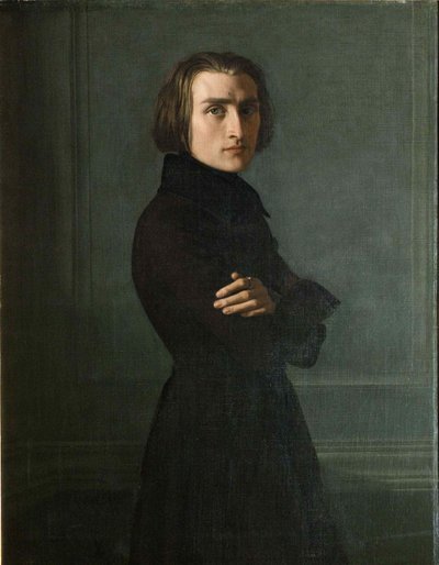 Portret van de componist Franz Liszt 1811-1886, 1839 door Henri Lehmann