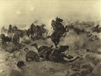 Slag bij Colenso, 1899 (gravure) door Henri Louis Dupray