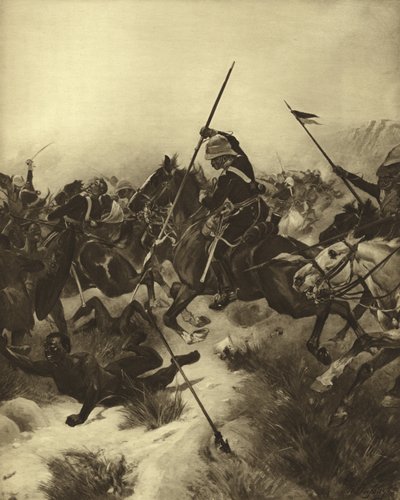Slag bij Ulundi, 1879 door Henri Louis Dupray