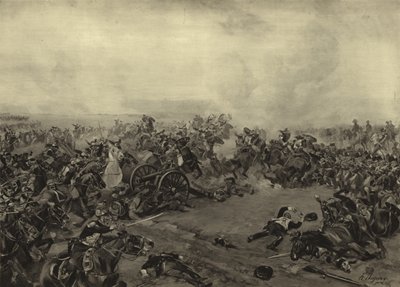 Slag bij Waterloo, 1815 door Henri Louis Dupray
