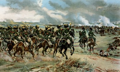 De 20e Chasseurs bij Wagram door Henri Louis Dupray