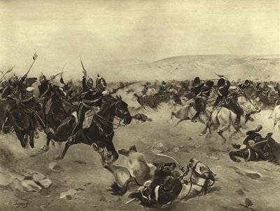 De Aanval van de Zware Brigade, Slag bij Balaclava, 1854 door Henri Louis Dupray