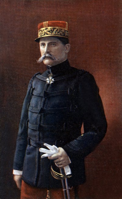 Generaal Auguste Hirschauer, generaal tijdens WO1, foto door Henri Manuel door Henri Manuel
