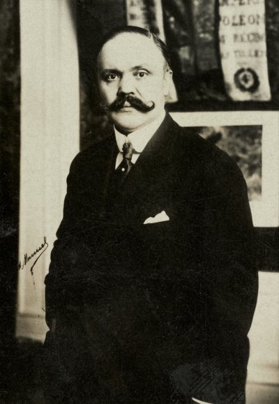 Portret van Louis Loucheur (foto) door Henri Manuel