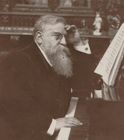 Portret van de componist Raoul Pugno 1852-1914, ca. 1910 door Henri Manuel