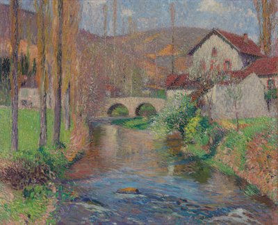 Labastide du Vert Brug Gezien vanaf Stroomafwaarts door Henri Martin