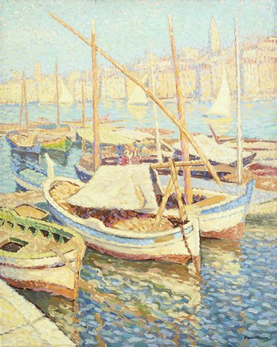 Haven van Marseille door Henri Martin