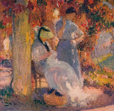 Naaiscène onder de Pergola bij Marquayrol, 1902, ca. 1932 door Henri Martin