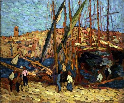 Studie voor Marseille, ca. 1917 door Henri Martin
