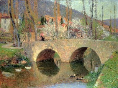 De Brug bij Labastide du Vert in de Lente, 1911 door Henri Martin