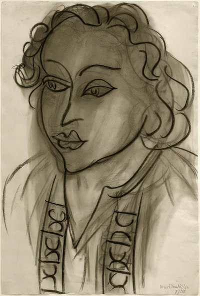 Hoofd van een vrouw door Henri Matisse