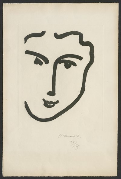 Nadia met de opgewekte glimlach door Henri Matisse