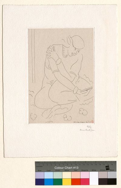 Gehurkt naakt, hand op de schouder door Henri Matisse