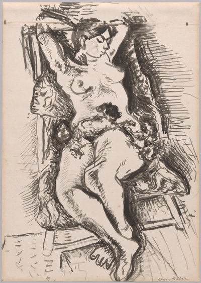 Naakt op een klapstoel door Henri Matisse
