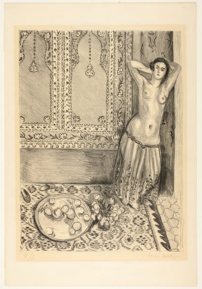 Odaliske staand met fruitschaal door Henri Matisse
