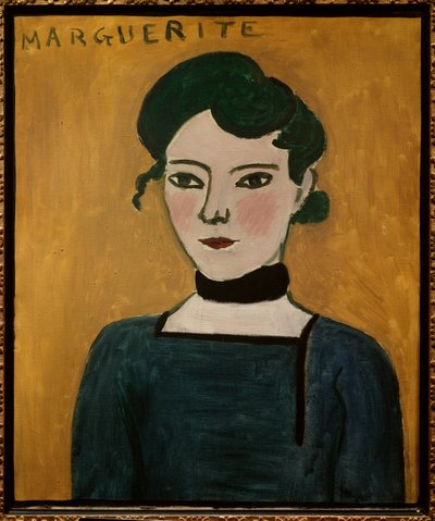Portret van Marguerite 1907 (olieverf op doek) door Henri Matisse