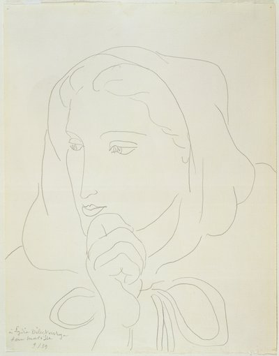 Portret van een vrouw met capuchon door Henri Matisse