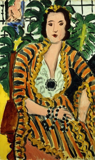 Vrouw met een blauw juweel (Helene Galitzine met edelsteen) door Henri Matisse