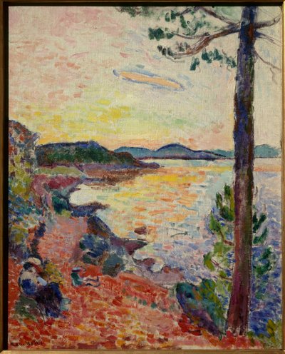 le gouter golfe de saint tropez 1904 (olieverf op doek) door Henri Matisse