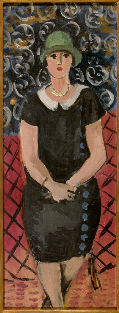 zittende vrouw circa 1925 (olieverf op karton) door Henri Matisse