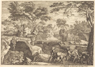 De vlucht naar Egypte door Henri Mauperche