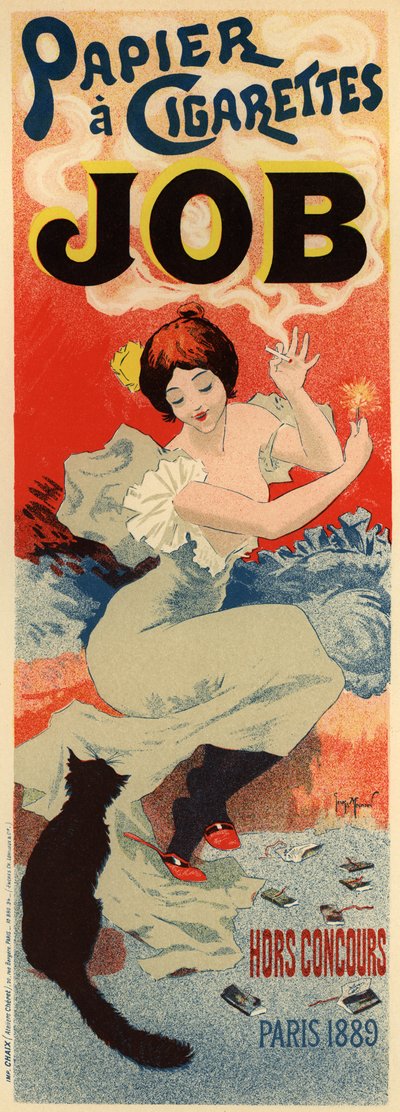 Reclameposter voor het tissuepapier Job, ca. 1900 door Henri Meunier