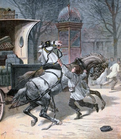 Een jonge dappere man, Parijs, 1892 door Henri Meyer