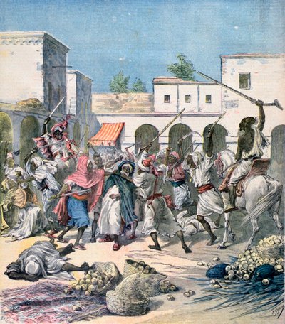 Moord op een Franse collaborateur, Marokko, 1891 door Henri Meyer