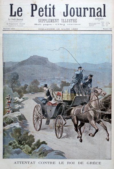 Poging tot aanslag op de koning van Griekenland, 1898 door Henri Meyer