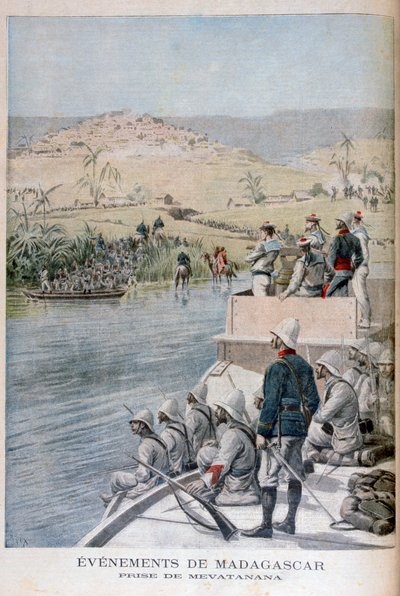 Gebeurtenissen in Madagaskar: De Verovering van Mevatanana, 1895 door Henri Meyer