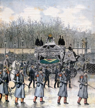 Begrafenis van de keizer van Brazilië, 1891 door Henri Meyer
