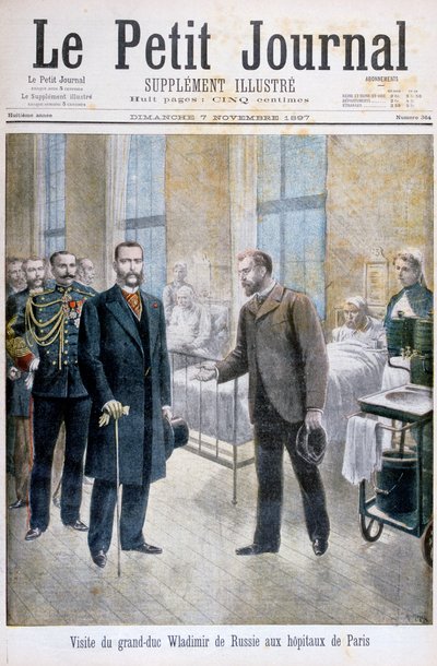 Grootvorst Vladimir van Rusland bezoekt een ziekenhuis in Parijs, 1897 door Henri Meyer