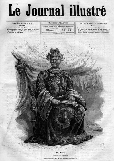 Portret van Tu-Duc (Tu Duc) (1830-1883) Keizer van Annam (1848-1883) - Omslag van 