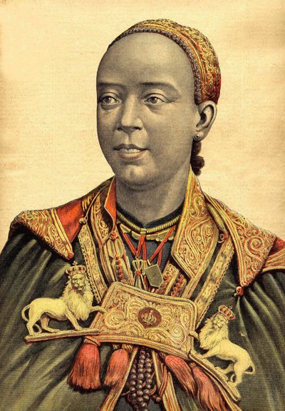 Portret van de keizerin van Abessinië en Ethiopië Taitou (Taytu Betul) door Henri Meyer