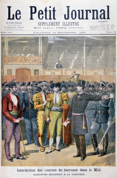 Verbod op stierenvechten in het zuiden van Frankrijk, 1895 door Henri Meyer