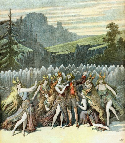 Weergave van de komische opera 