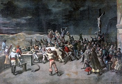 Scène zeven, de redding, uit het toneelstuk Maitre D