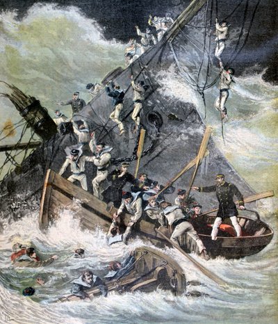 Schipbreuk van de La Bourdonnais, Sainte Marie, Madagaskar, 1893 door Henri Meyer