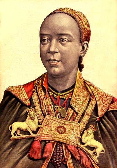 Taytou Betel, keizerin-gemalin van Menelik II van Ethiopië door Henri Meyer
