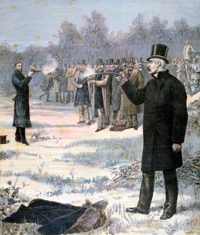 Het duel tussen Paul Deroulede en Georges Clemenceau, 1893 door Henri Meyer