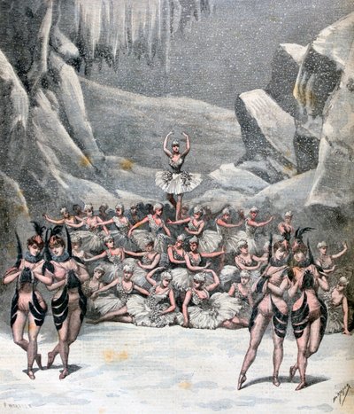 Het sneeuwballet, uit la Voyage dans la Lune door Jacques Offenbach, 1892 door Henri Meyer