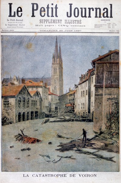 De catastrofe van Voiron, Frankrijk, 1897 door Henri Meyer