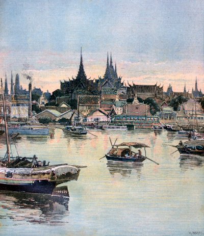 Uitzicht op Bangkok door Henri Meyer