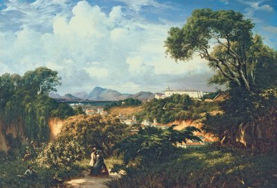 Uitzicht op het Santa Teresa Klooster vanaf de hoogten van Paula Matos door Henri Nicolas Vinet