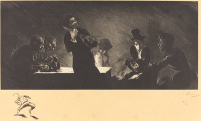 De mandolinespeler door Henri Patrice Dillon
