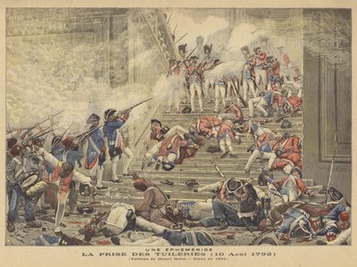 De inname van de Tuilerieën (10 augustus 1792) door Henri Paul Motte